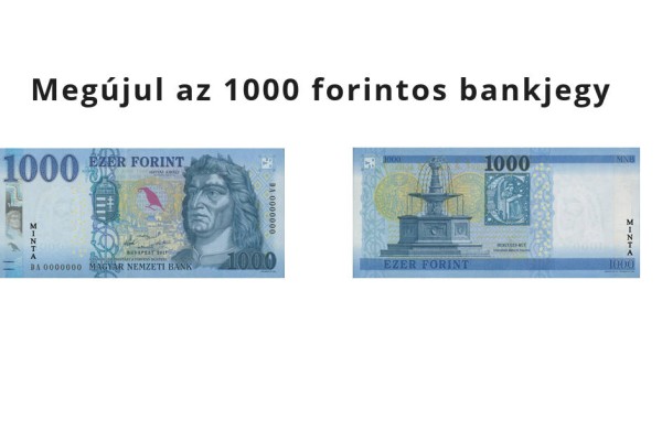 Érkeznek az új 1000 forintos címletű bankjegyek