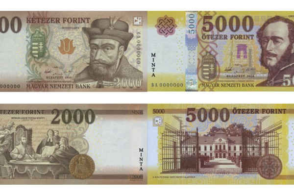 Megújulnak a 2000 és az 5000 forintos címletű bankjegyek