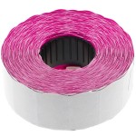 Árazócímke 26x12mm, Fluo Pink, hullámos,  MX-2612 NEW egysoros árazógéphez