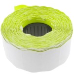 Árazócímke 26x12mm, Fluo Zöld, hullámos,  MX-2612 NEW egysoros árazógéphez