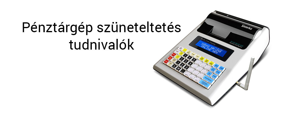 Online pénztárgép használat szüneteltetése