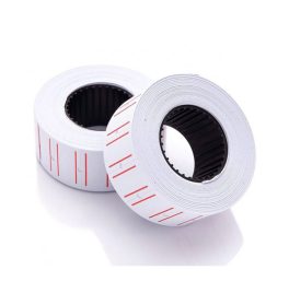 MoTEX árazócímke 22x12mm, piros vonallal, szögletes, MX-5500 NEW egysoros árazógéphez