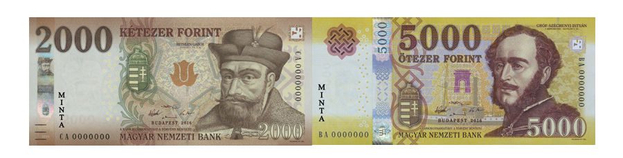 Megújulnak a 2000 és az 5000 forintos címletű bankjegyek