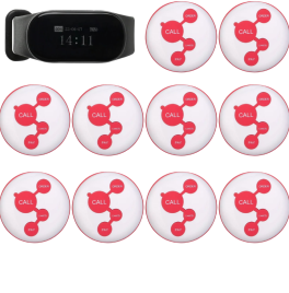 EC-07 Waiter Call, Guest Paging System – With Tabletop Display and 10 Call Buttons