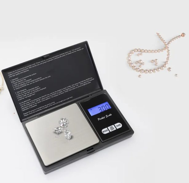 Hordozható gramm mérleg, zsebmérleg, ékszermérleg - 500g méréshatárral
