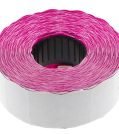 Árazócímke 26x12mm, Fluo Pink, hullámos,  MX-2612 NEW egysoros árazógéphez