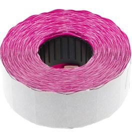 Árazócímke 26x12mm, Fluo Pink, hullámos,  MX-2612 NEW egysoros árazógéphez