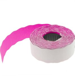 Árazócímke 26x12mm, Fluo Pink, hullámos, MX-2612 NEW egysoros árazógéphez