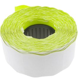 Árazócímke 26x12mm, Fluo Zöld, hullámos,  MX-2612 NEW egysoros árazógéphez