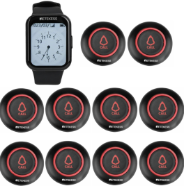 EC-08 Waiter Call, Guest Paging System – With Display and 10 Call Buttons