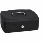 Pénzkazetta kerekített L 255x200x90 mm - fekete színben